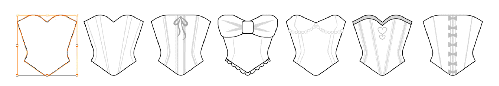 Make a Mockup flat design clothing pieces