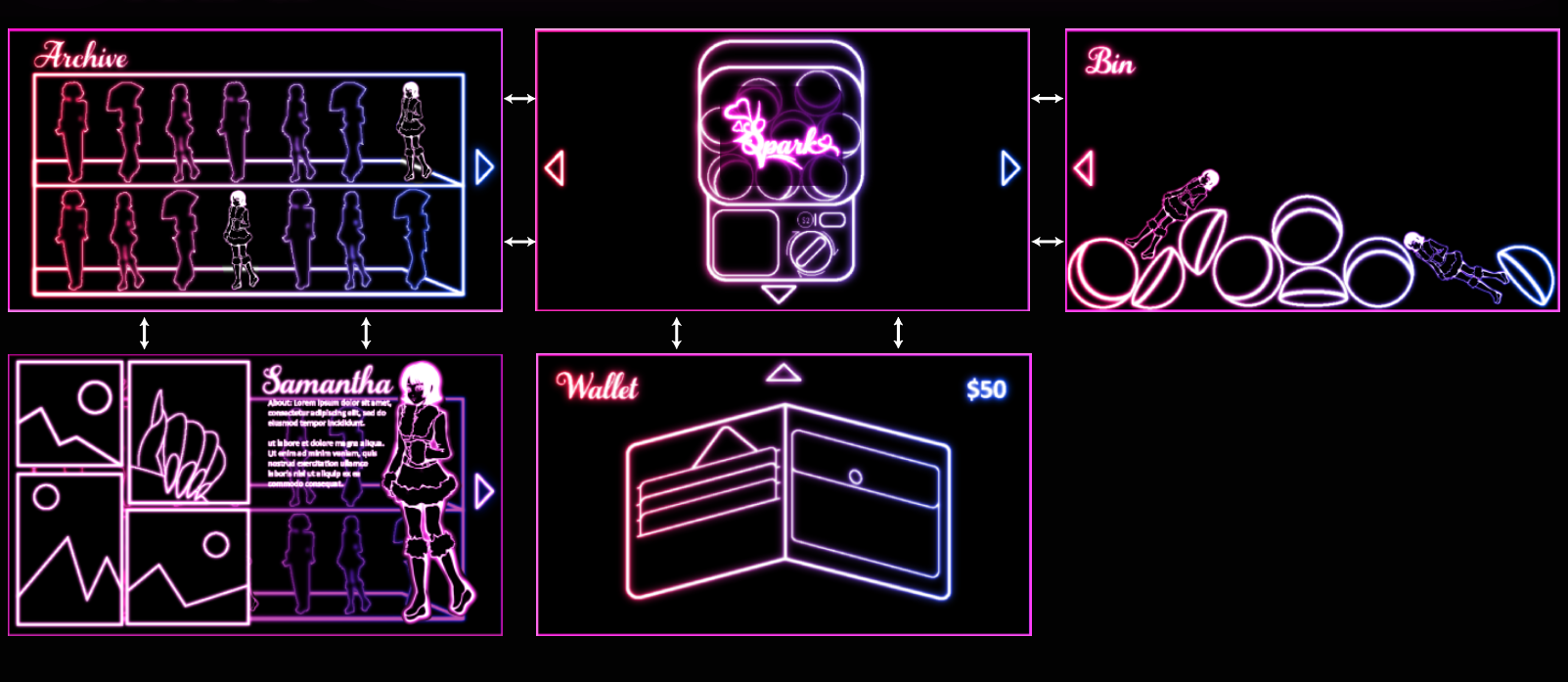 Spark game layout map